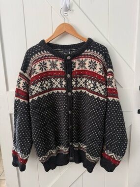Dale of Norway Wool Cardigan Button Sweater large
